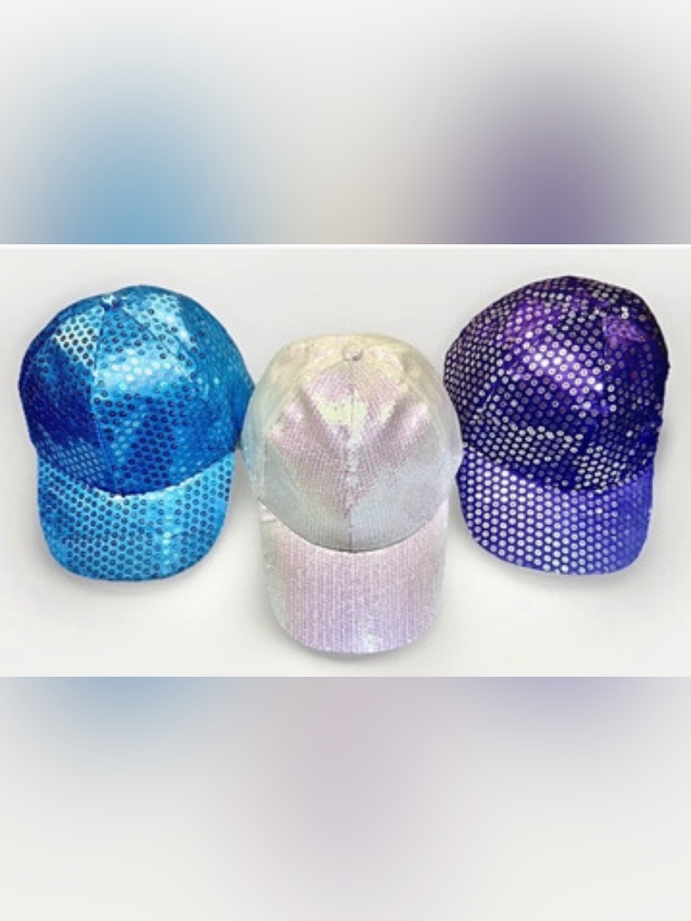 🧢LOT OF 3 SEQUIN BALL CAP🧢